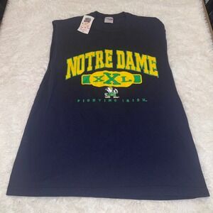 Chalk Line Notre Dame Tank Top Mens XL Navy Blu Fighting Irish Vintage